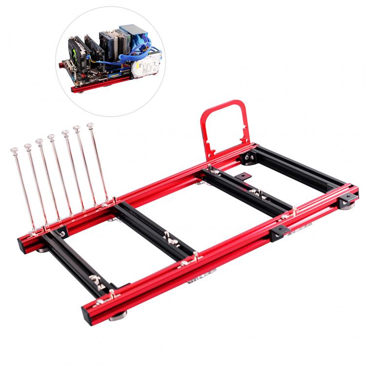 all in one place חומרה DIY PC Case Mini Aluminum Alloy Computer Open Frame for ITX / M-ATX / ATX Motherboard PC Case DIY Computer Case Accessories