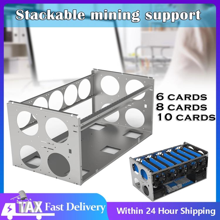 all in one place חומרה Stackable Open Mining Rig Frame  ETH/ETC/ZEC Virtual Accessories for 6/8/12 GPU Crypto Coin Bitcoin Rack Only Case