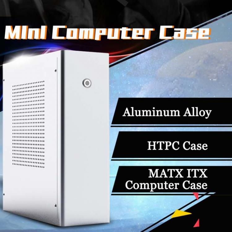 all in one place חומרה M1 Mini MATX ITX Computer PC Case HTPC USB 3.0 1U Flex Power Supply Super Thin Aluminum Alloy Desktop Chassis 3.5" 2.5" 