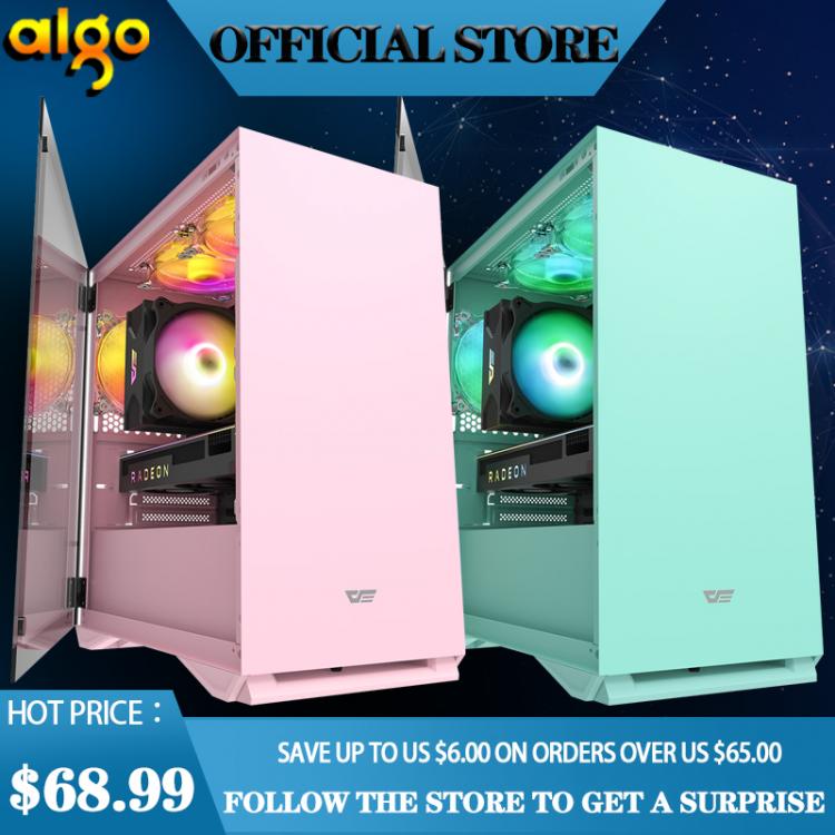 all in one place חומרה Aigo DLM22 desktop computer case gabinete pc gamer completo small mini matx/itx Water cooled chasis tempered glass gaming case