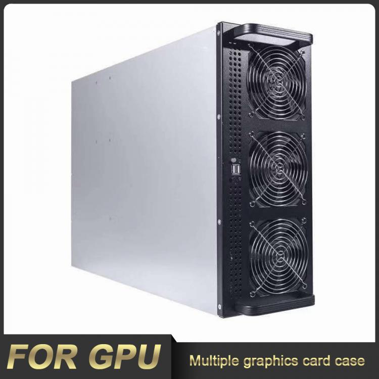 all in one place חומרה 4U ETH Mining Rig Frame 6 GPU to 8 GPU Converter BTC Miner Case with 6 Cooling Fans Multi Graphic Cards Bracket