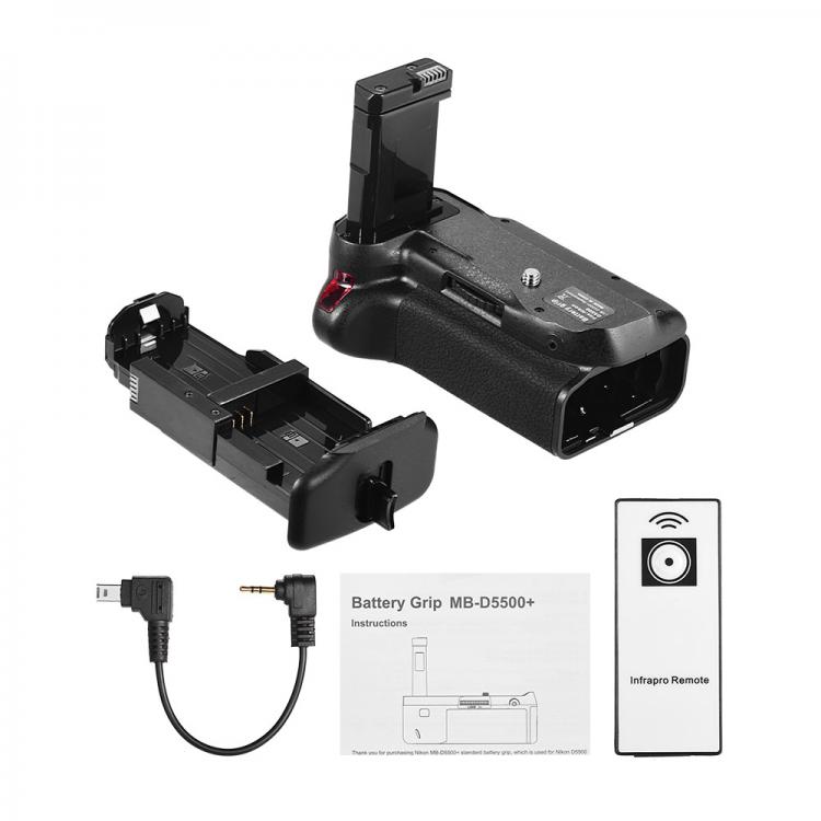 all in one place אביזרים Vertical Powered with IR Remote Control Battery camera vertical Grip Holder for Nikon D5500 D5600 DSLR Camera EN-EL 14 Battery