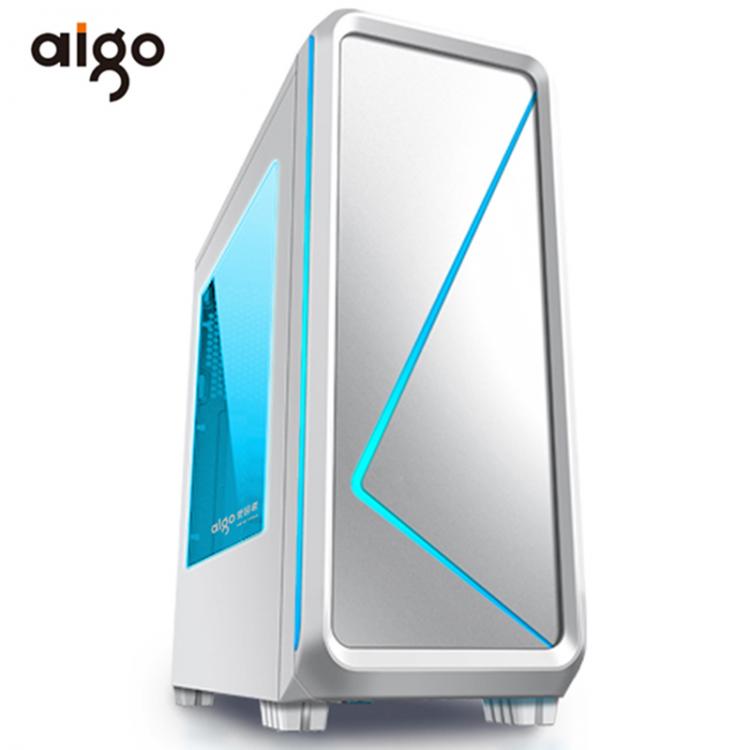 all in one place חומרה Aigo ATX Mid Tower Gaming Computer Case 240mm Water Cooling PC Fan AIO Support 450*190*470mm Gaming Style Window Case Chassis