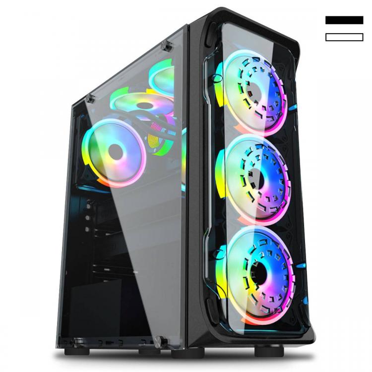 all in one place חומרה PC Case Gaming Computer Case ATX/MATX/ITX Mid Tower Acrylic Tempered Glass Clear Side Panel PC Chassis Computer Components