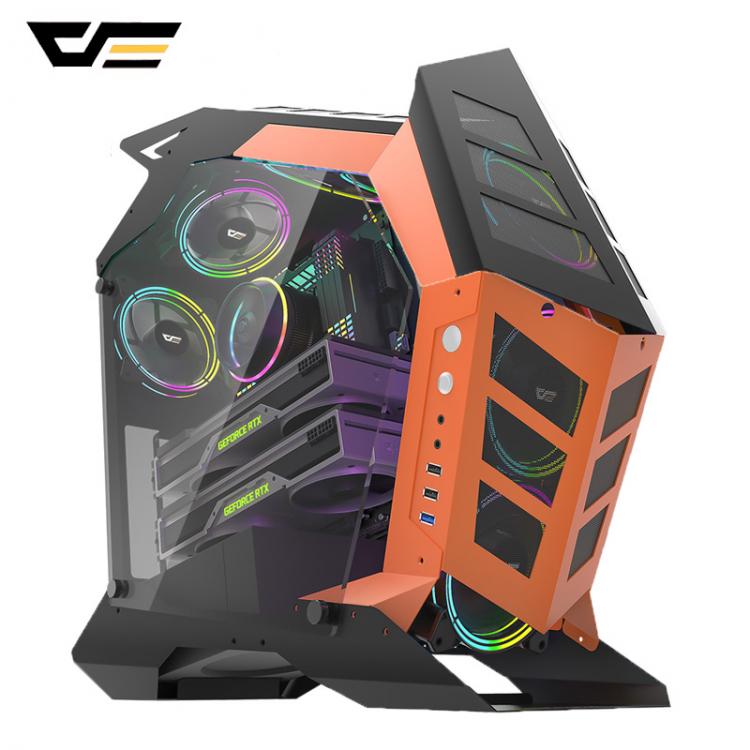 all in one place חומרה darkFlash ATX Computer Gaming Case Support ATX/M-ATX/ITX Motherboard 240mm water cooling 7 case fans for PC Gamer Enclosure