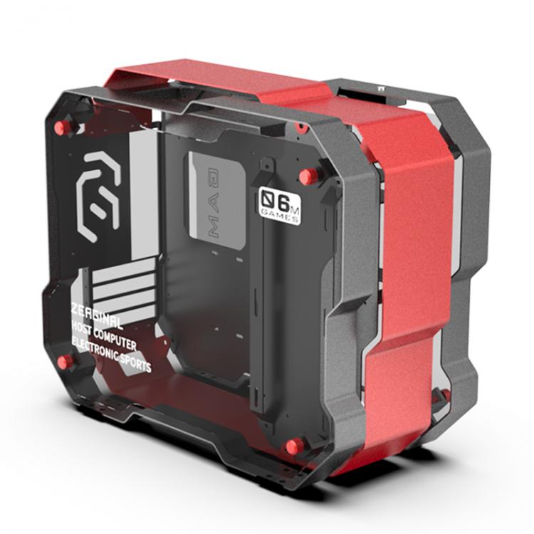 all in one place חומרה ZEAGINAL ZC-06M Mini All Aluminum Tempered Glass Desktop MATX Small Case Shaped Open Computer Case