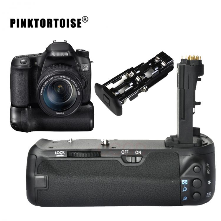 all in one place אביזרים PINKTORTOISE 70D Battery Grip holder for Canon EOS 70D 80D DSLR as BG-E14 LP-E6
