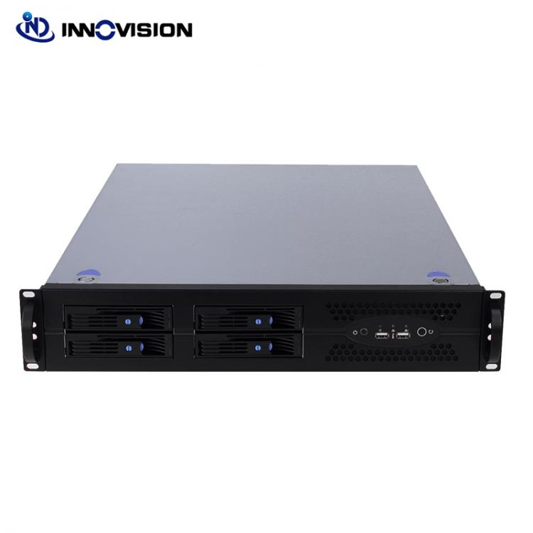 all in one place חומרה New 2U 570mm depth 4Bays rack server case max support ATX and below motherboard