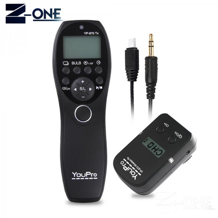 all in one place אביזרים YouPro YP-870 DC0/DC2/N3/S2/E3/E2 2.4G Wireless Remote Control LCD Timer Shutter Release Channels for Canon/Sony/Nikon/Fujifilm