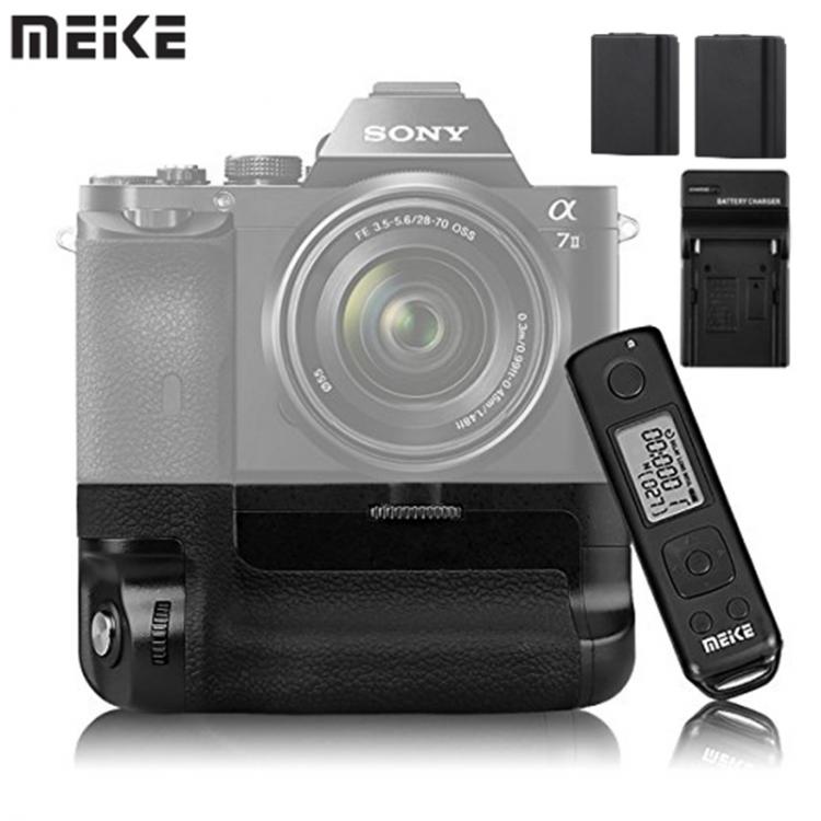 all in one place אביזרים Meike MK-A7II Pro Built-In 2.4g Wireless Controllo Battery Grip With FW50 Battery Charger for Sony A7 II A7II A7SII A7MII A7RII