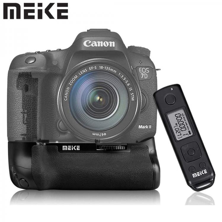 all in one place אביזרים Meike MK-7DII Pro Vertical Battery Grip for Canon EOS 7D2 7D Mark II DSLR Cameras as BG-E16