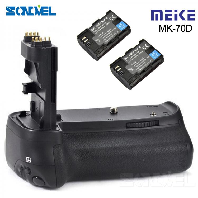 all in one place אביזרים Meike MK-70D Vertical Battery Grip Holder with 2x LP-E6 Battery For Canon EOS 70D 80D DSLR Camera as BG-E14