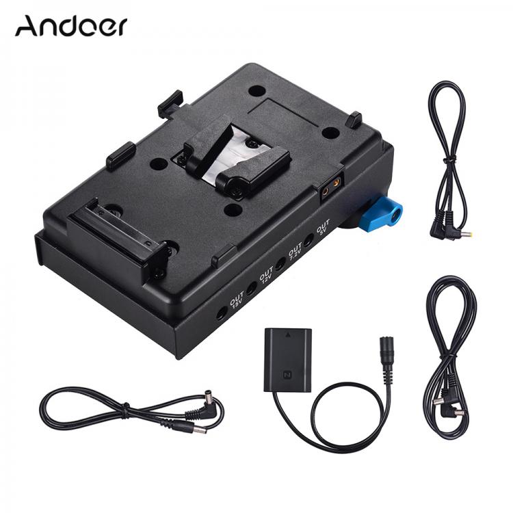 all in one place אביזרים Andoer V Mount V-lock Battery Plate NP-FZ100 Battery Adapter for BMCC BMPCC Sony A7III A9 Camera for Monitor Recorder Microphone