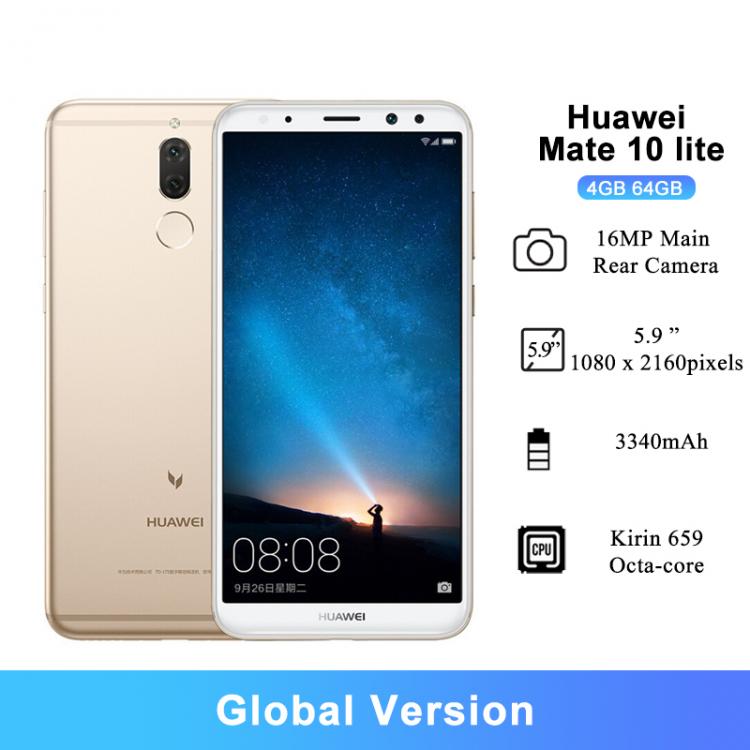all in one place טלפונים סלולרים Huawei Mate 10 Lite Smartphones 5.9" 4GB 64GB Kirin 659 Octa-core 16MP Rear Camera 3340 mAh Android 7.0 Mobile Phones