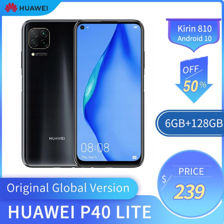 all in one place טלפונים סלולרים Original Global HUAWEI P40 Lite 6GB+128GB Kirin 810 Smart Phone 48MP Camera 16MP Front camera  6.58 Inches Android 10 Smartphone