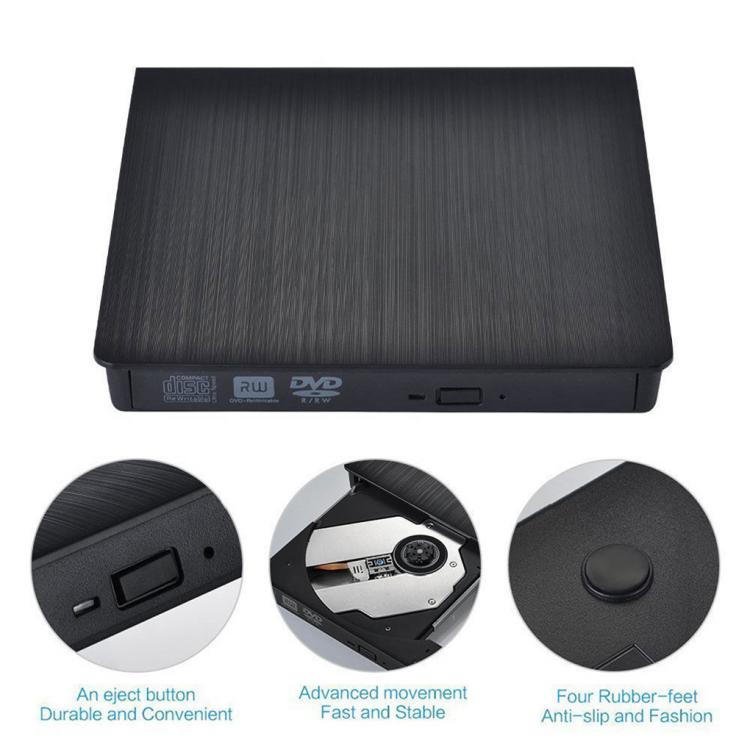 all in one place ציוד היקפי Portable USB 3.0 DVD-ROM Optical Drive External Slim CD ROM Disk Reader Desktop PC Laptop Tablet Promotion DVD Player