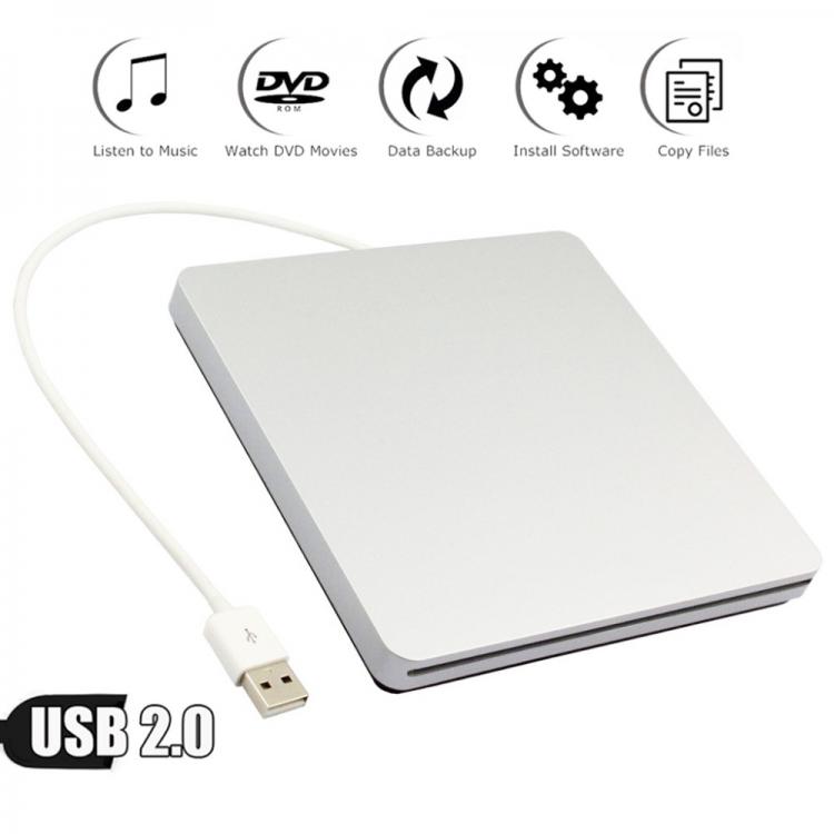 all in one place ציוד היקפי for PC Laptop iMac 27" 21.5" 24" USB 2.0 SuperDive Slot-in External DVD Drive Dual Layer 8X DVD RW RAM Burner 24X C
