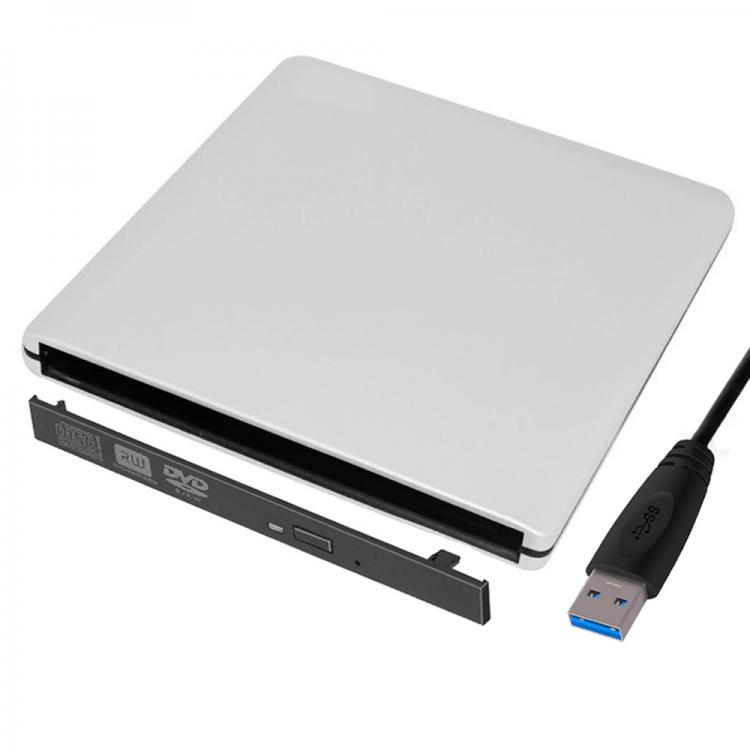all in one place ציוד היקפי Metal Ultra Slim Portable DVD Player Case USB 3.0 SATA 9.0/9.5mm External Optical Disk Drive Case Box for PC Laptop Notebook