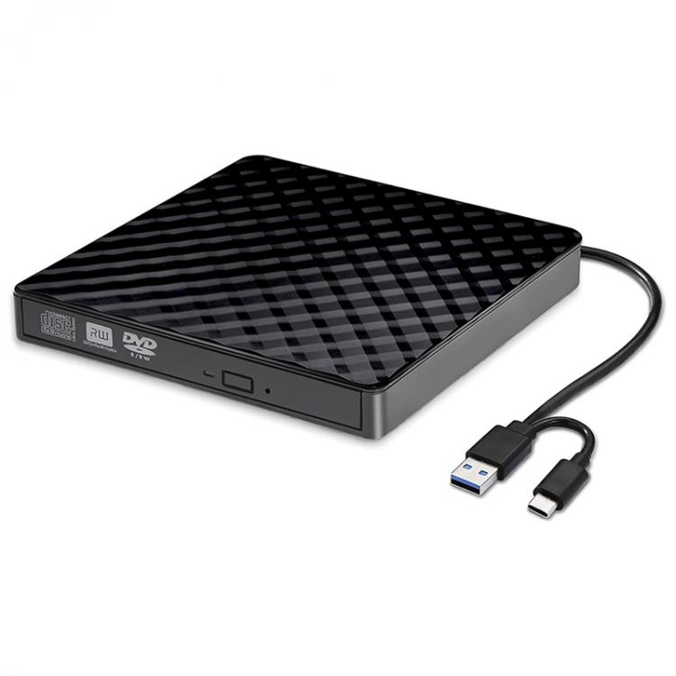 all in one place ציוד היקפי External CD DVD Drive/Burner Portable DVD CD ROM Rewriter Writer Duplicator for Laptop, Desktop, Mac, , Windows