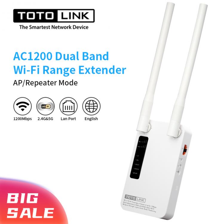 all in one place ציוד היקפי TOTOLINK EX1200M WiFi Repeater AC1200 Wireless WiFi Booster 2.4G/5Ghz Gigabit Wifi Amplifier With Lan Port And High Gain Antenna