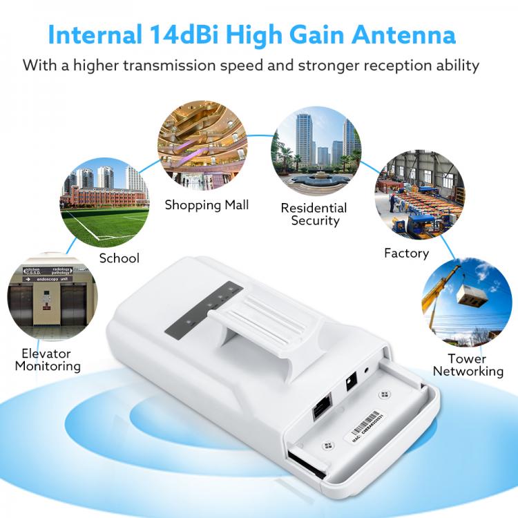 all in one place ציוד היקפי 2 Pcs Wireless wifi Extender 5ghz WiFi Bridge Outdoor CPE Router wifi 4g 5.8ghz 450Mbps Repetidor Long Range Access Point