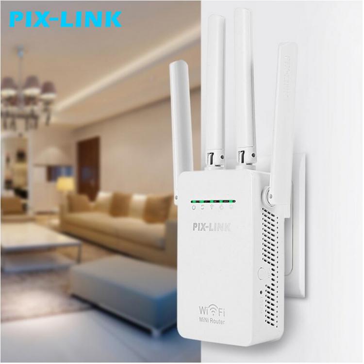 all in one place ציוד היקפי PIXLINK 300Mbps WR09 Wireless WIFI Router Repeater Booster Extender Home Network 802.11b/g/n RJ45 2 Ports Wilreless-N Wi-Fi