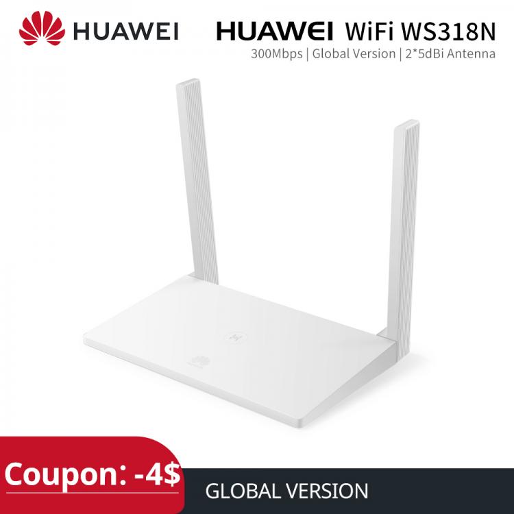 all in one place ציוד היקפי HUAWEI WS318n Wifi Router 2.4Ghz 300Mbps Wireless Router Wifi Repeater with 2 High Gain Antennas