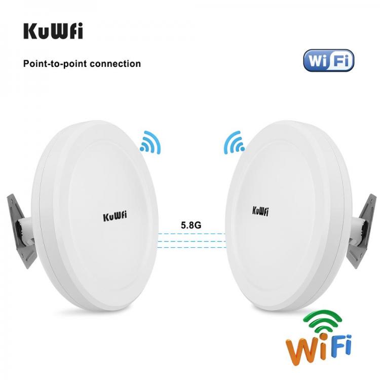 all in one place ציוד היקפי KuWFi Long-Range 11ac Outdoor Access Point/Wireless Bridge High Speeds & Optimal Bandwidth at Extended Point-to-Point Ranges