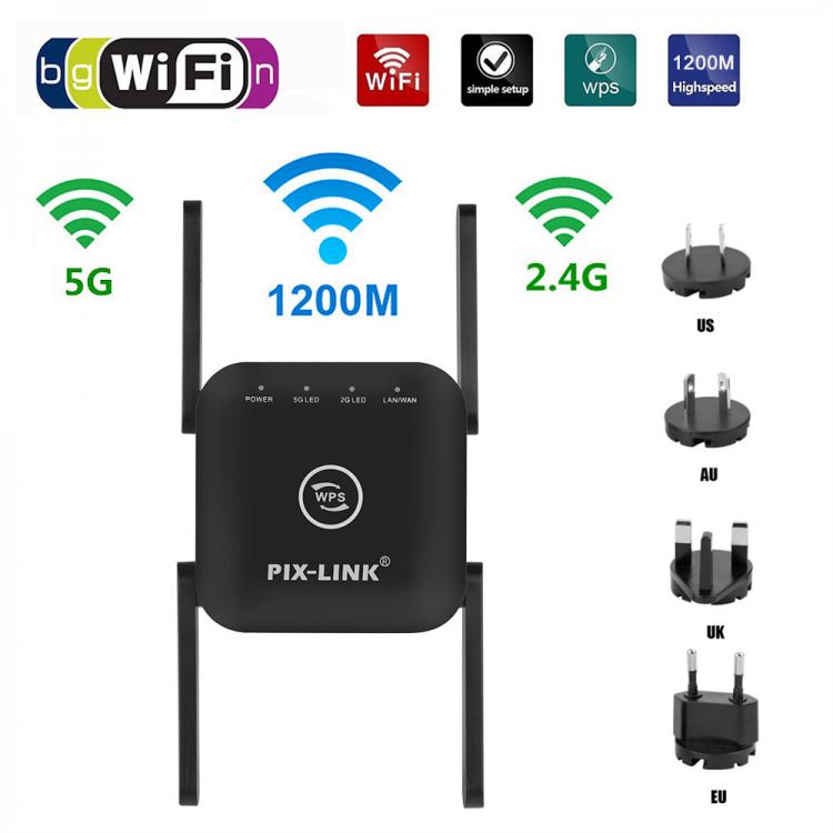 all in one place ציוד היקפי Kebidu 2.4G/5G Wifi Repeater 1200M Router Wifi Extender Long Range Dual Band Wi Fi Booster Wi-Fi Signal Amplifier Access Point