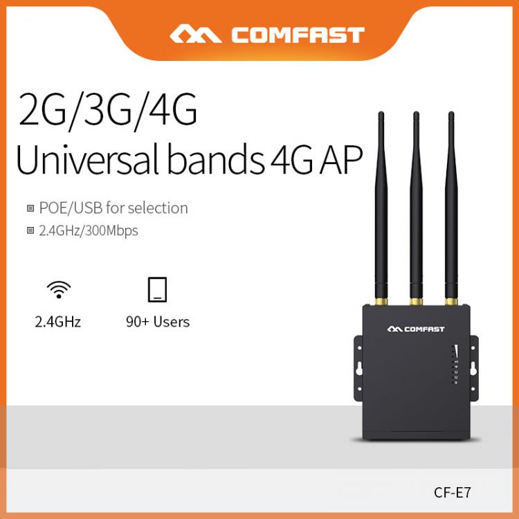 all in one place ציוד היקפי Comfast Wifi Router 4G SIM Card Waterproof Hotspot AP Outdoor CPE 2.4G LTE Wireless AP with Strong Signal Antennas Extend CF-E7