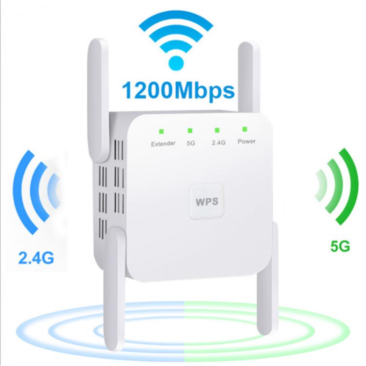 all in one place ציוד היקפי 5 Ghz WiFi Repeater Wireless Wifi Extender 1200Mbps Wi-Fi Amplifier 802.11N Long Range Wi fi Signal Booster 2.4G Wifi Repiter