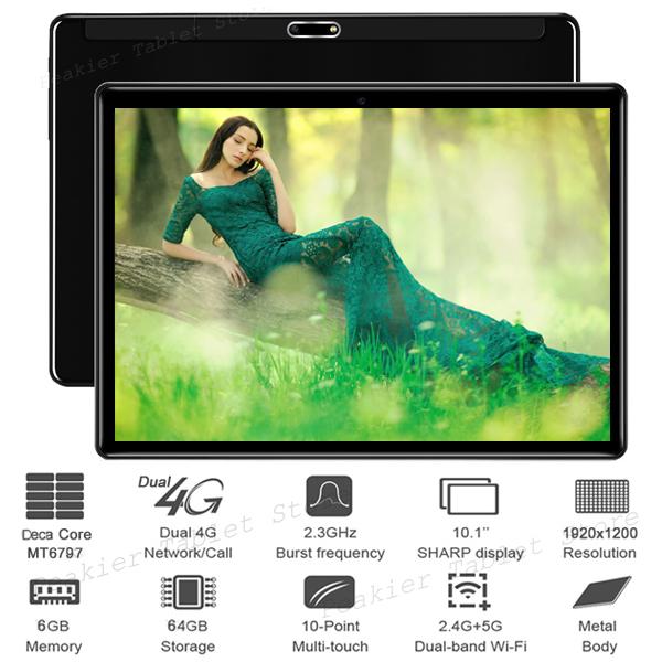all in one place טאבלטים Dual Glass 4G LTE Phone Call Dual SIM Cards Deca Core 10 inch Tablet PC 1920*1200 IPS 6+64GB WIFI GPS 2.5D Tempered Glass+Gifts