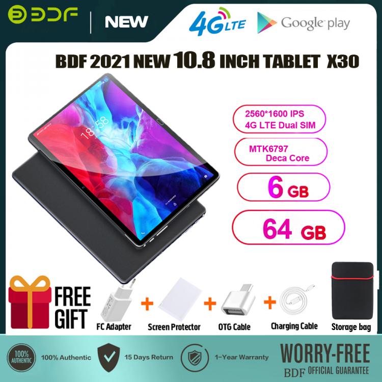 all in one place טאבלטים New 10.8 Inch 2560*1600 IPS Tablet Pc Deca Core 6GB/64GB WiFi Bluetooth 4G LTE Phone Call Pro Tablet Android 13MP Rear 5MP Front