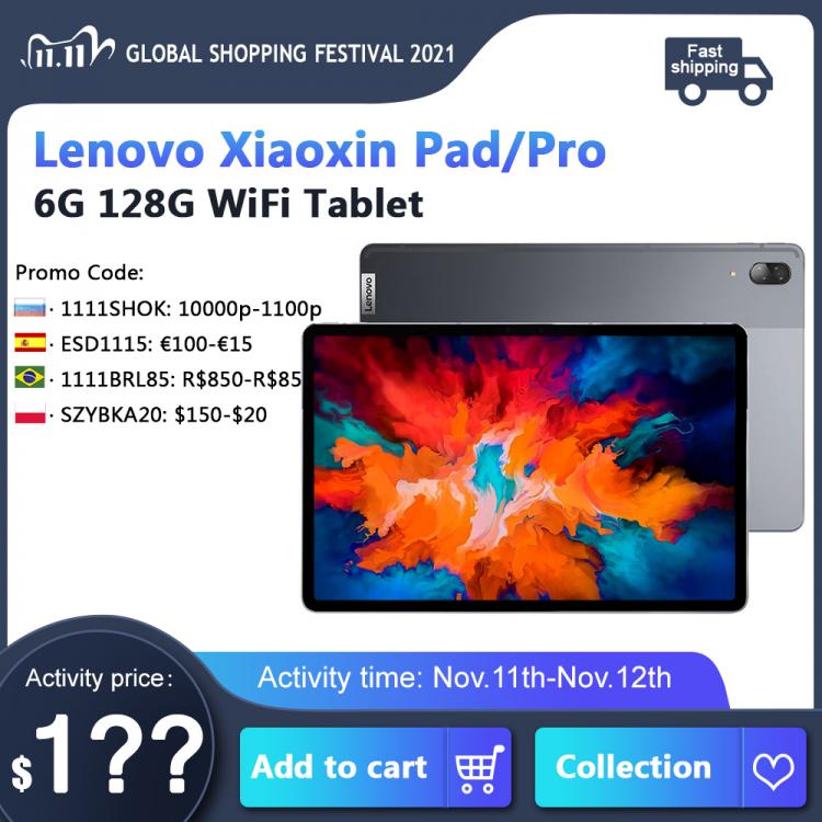 all in one place טאבלטים Lenovo XiaoXin Pad Pro WiFi Tablet 11.5-inch 6GB 128GB Android 10 Qualcomm Snapdragon 730G Octa Core Unlocked Tablets