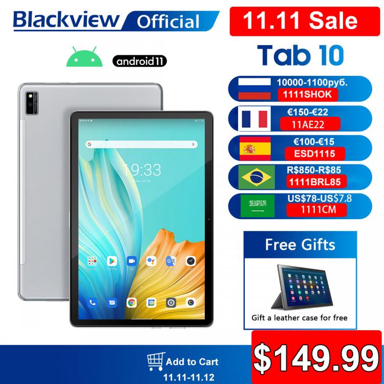 all in one place טאבלטים Blackview TAB 10 Android 11 Tablet 10.1" MTK8768 Octa Core 1920x1200 4GB RAM 64GB ROM 4G Network 7480mAh Tablets PC Dual Wifi