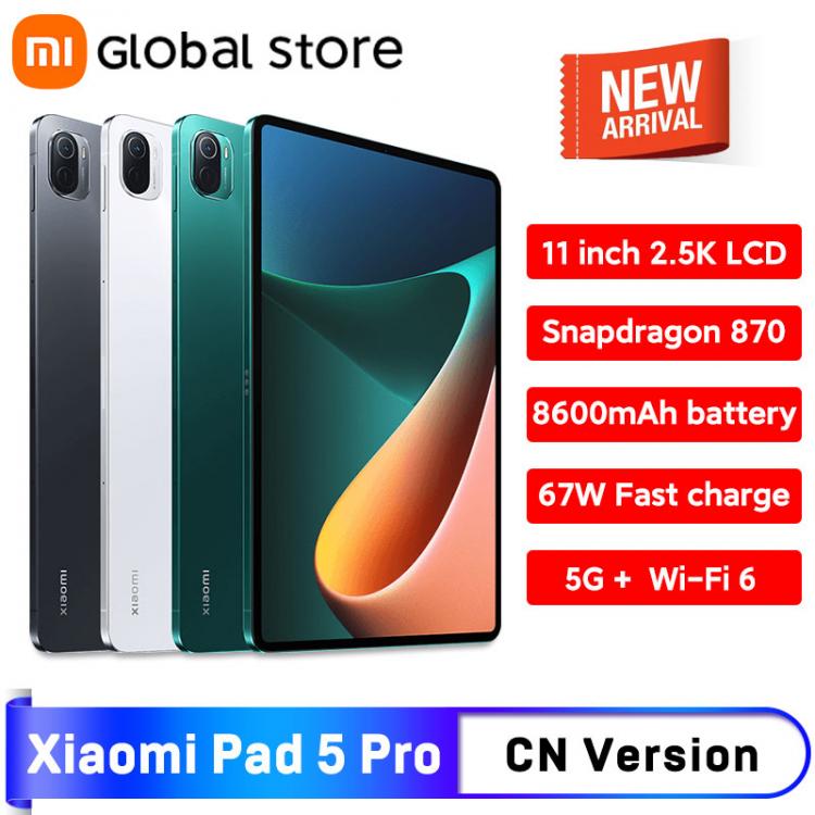 all in one place טאבלטים Global ROM Xiaomi Mi Pad 5 Pro Tablet 11Inch LCD Display Snapdragon 870 8G RAM 256G ROM 8600mAh 5G 67W Fast Charge