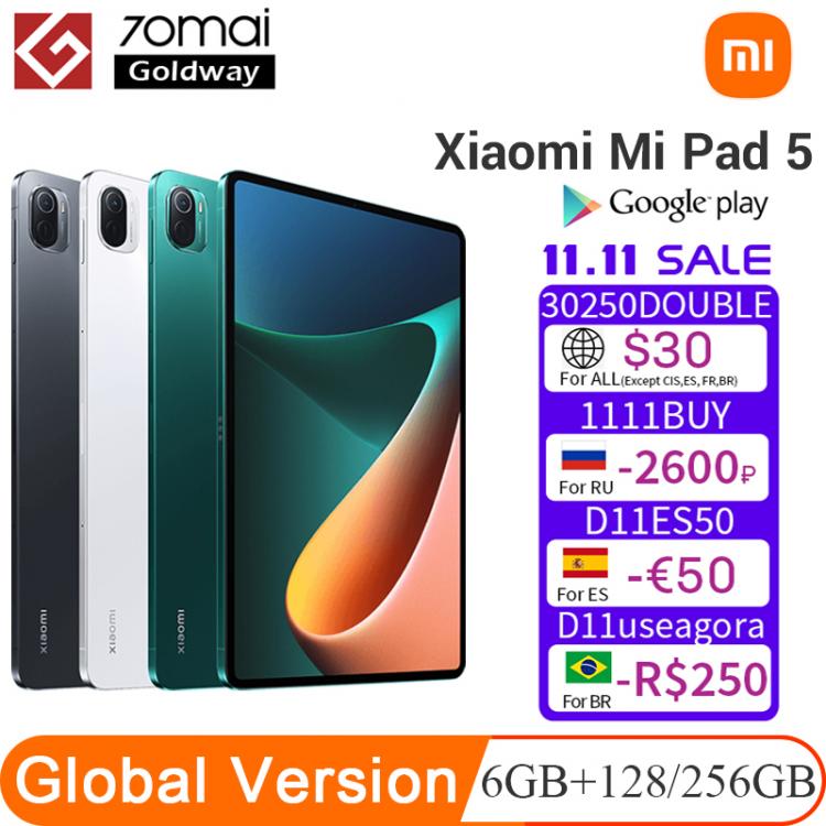 all in one place טאבלטים Global Version Xiaomi Pad 5 6GB 128GB / 256GB Snapdragon 860 11'' WQHD+ 120Hz Display 4 Stereo Speakers 8720mAh Mi Table