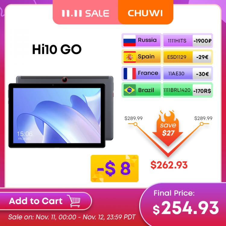 all in one place טאבלטים Tablet Windows 10 CHUWI Hi10 Go 10.1 Inch 1920x1200 6GB RAM 128GB ROM Intel Celeron N4500 Micro-HD Tablets PC Dual Wifi Type-C