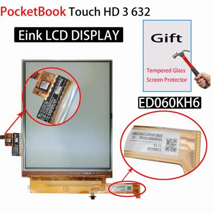 all in one place טאבלטים 6 inch ED060KH6 Touch Panel and lcd display For PocketBook Touch HD 3 632 Pb632 screen with Backlight For Pocketbook 632 Aqua