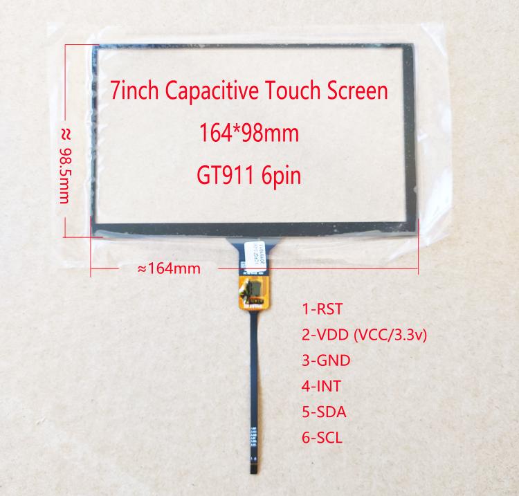 all in one place טאבלטים 7inch Car Radio Carpc  Capacitive Touch Screen Sensor Digitizer Paenl 164*99mm 165*100mm 6pin GT911