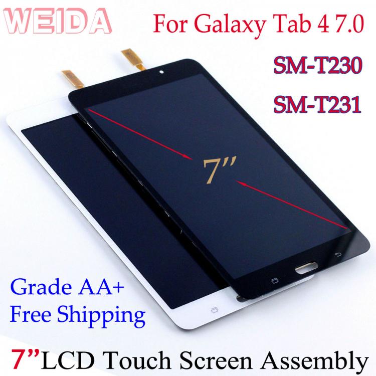 all in one place טאבלטים WEIDA LCD Replacment 7" For Samsung Galaxy Tab 4 7.0 SM-T230 SM-T231 LCD Display Touch Screen Assembly T230 WIFI /T231 3G