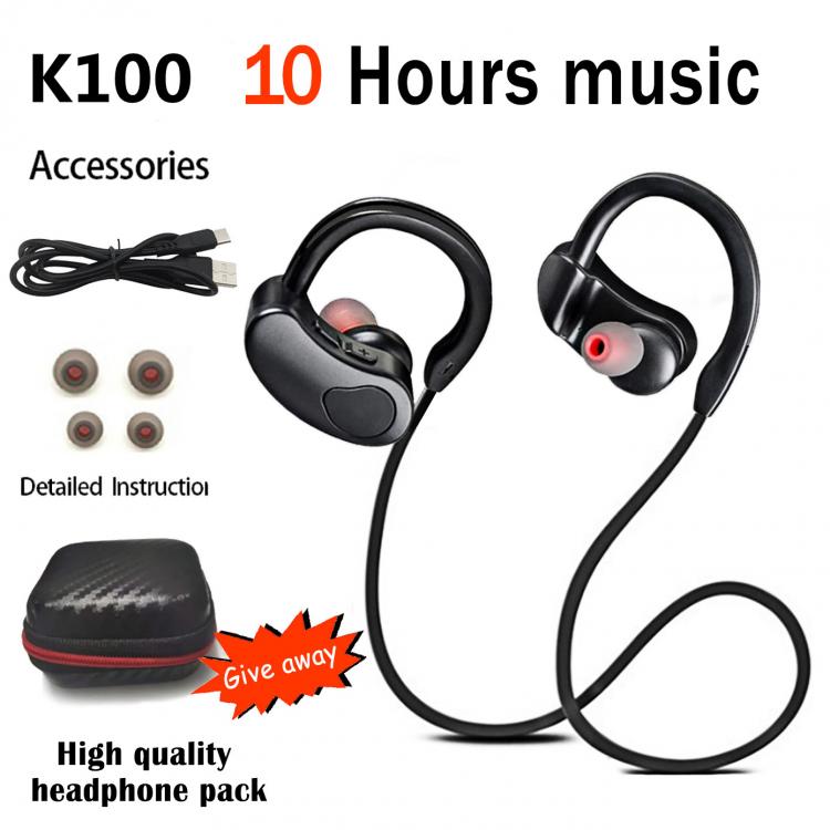 all in one place אביזרים Sports Bluetooth-compatible Earphone Wireless Headphones Stereo Headset K98 K100 Wireless Earbuds HiFI Bass Hands-Free With Mic