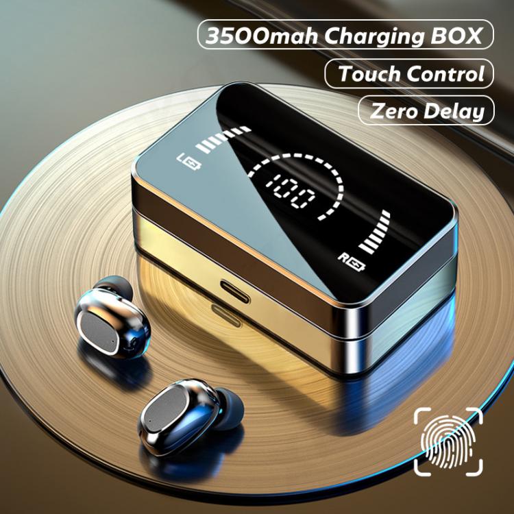 all in one place אביזרים TWS Wireless Bluetooth Headphones HD Mirror Screen LED Display Earphones with 3500mAh Charging Box 9D HIFI Stereo Earbud Headset
