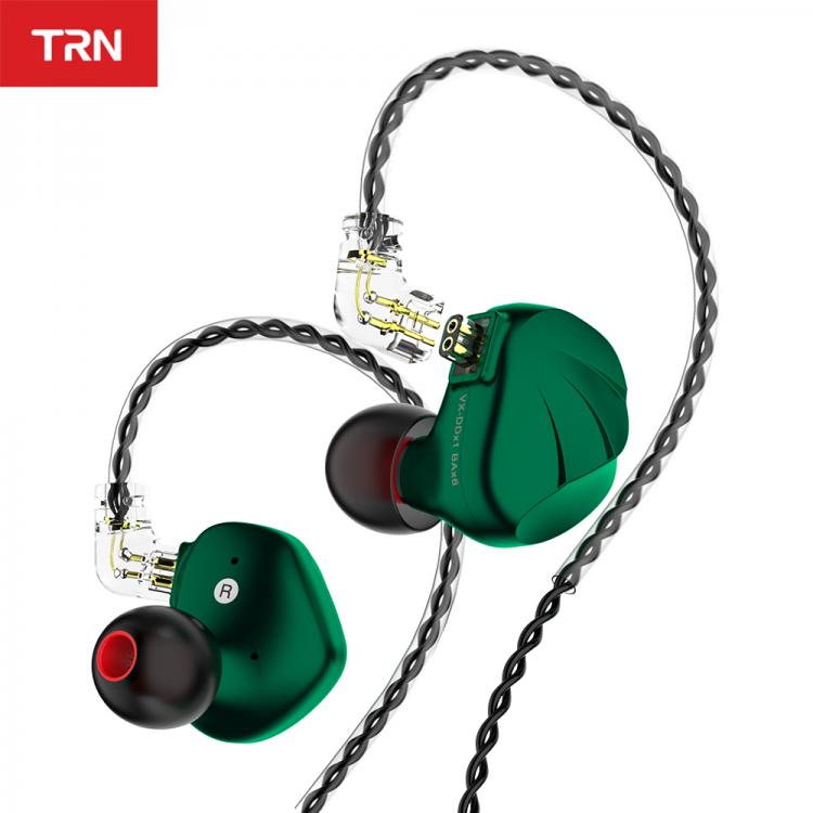 all in one place אביזרים New TRN VX 6BA+1DD Hybrid Metal In Ear Earphone IEM HIFI DJ Monitor Running Sport Earphone Earplug Headset Headplug