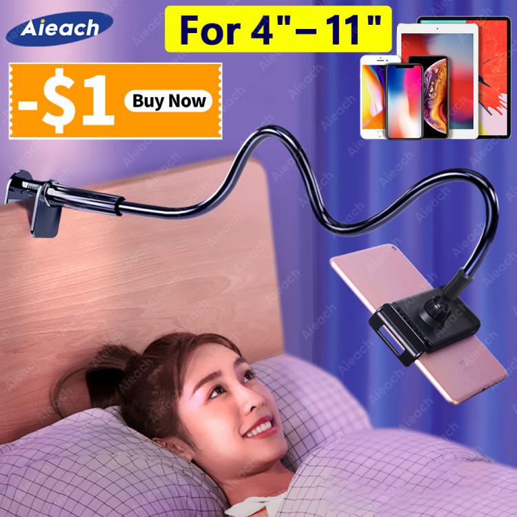 all in one place טאבלטים Gooseneck Tablet Mount Holder For Bed Desk Phone Holder Flexible Long Arm Clamp Tablet Stand For iPad Samsung Xiaomi 4.7-11 inch