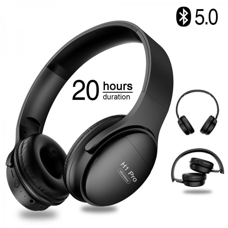 all in one place אביזרים H1 Pro Bluetooth Headphones HIFI Stereo Wireless Earphone Gaming Headsets Over-ear Noise Canceling with Mic Support TF Card
