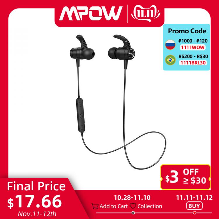 all in one place אביזרים Mpow S10 Pro Bluetooth 5.0 Earphones Wireless Sport Earbuds with Mic IPX7 Waterproof Magnetic 14H Playtime for Running Gym Work