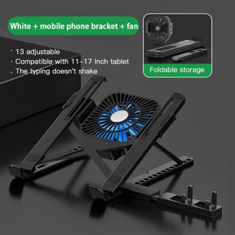 all in one place טאבלטים 2021 Foldable Desktop Laptop Tablet Stand With Cooling Fan Heat Dissipation For HP MacBook Air Pro Stand Notebook Holder Cooler