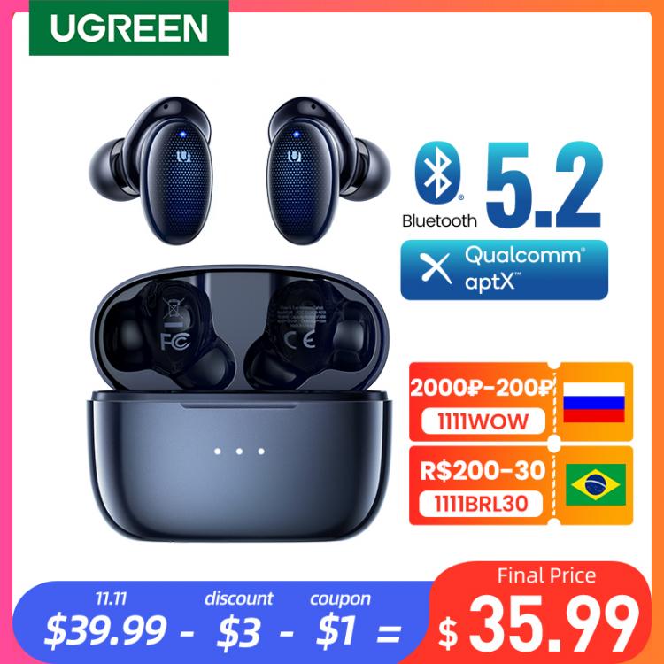 all in one place אביזרים 【Upgrade】UGREEN HiTune X5 TWS Wireless Earbuds Bluetooth 5.2 Headphones Qualcomm QCC3040 aptX Codec TWS Headphone Wireless
