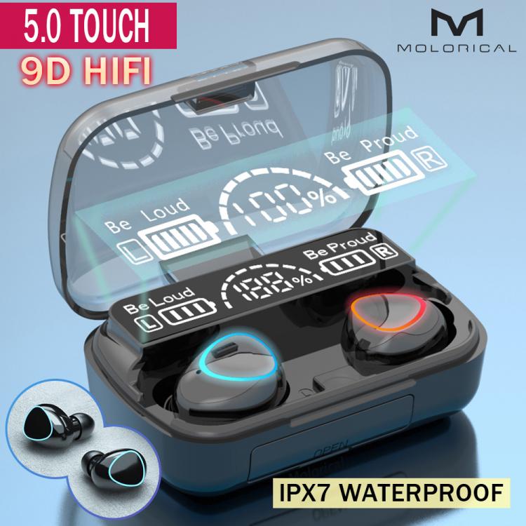 all in one place אביזרים TWS Wireless Earphone with Mic HD LED Display Waterproof Earbuds Bass Stereo Bluetooth-compatible Headphones with Power Bank